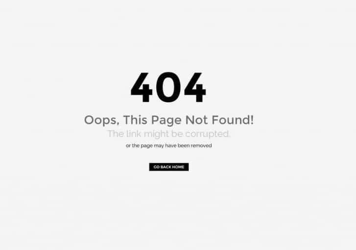 Sai lầm khi thiết kế website không có trang 404