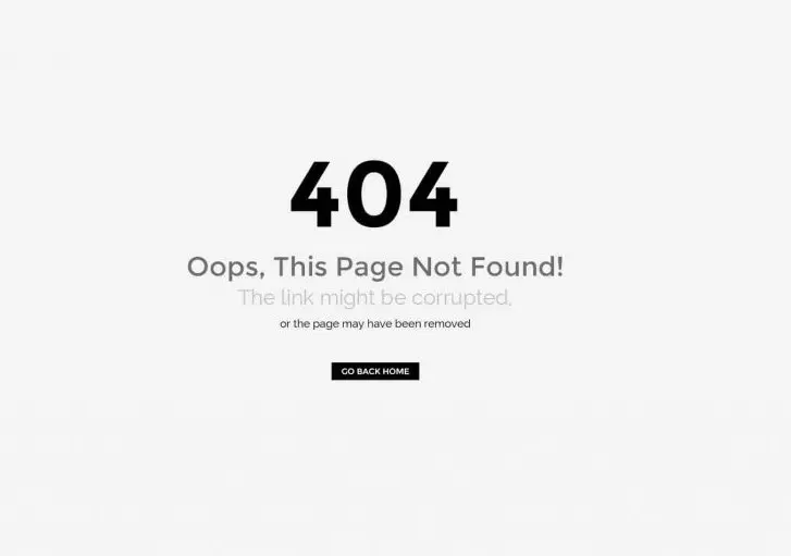 Sai lầm khi thiết kế website không có trang 404